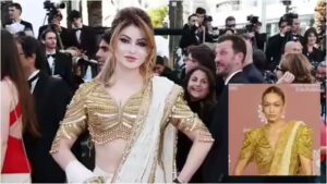Urvashi Rautela’s Cannes 2026 look sparks copying row: ‘First Indian woman to wear a first copy of Gigi Hadid’s saree’
