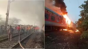 Watch: How railway staff quickly rescued passengers from burning Rajdhani Express