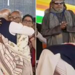 Watch: PM Modi touches feet of 98-year old Makhanlal Sarkar during West Bengal swearing-in ceremony – who is he? | India News