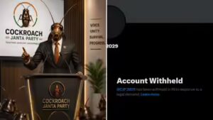 Viral Cockroach Janta Party’s X account withheld in India | India News