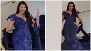 Aishwarya Rai Bachchan’s first Cannes 2026 look breaks the internet; actress dazzles in shimmering sapphire-blue gown | Hindi Movie News