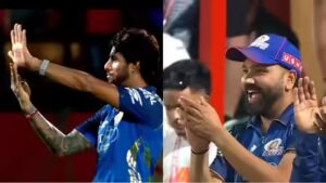 IPL 2026 | Tilak Varma flashes No. 45 signal after Mumbai Indians victory, Rohit Sharma’s reaction goes viral