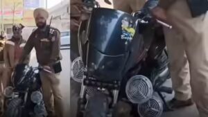 Train-like horn on Hero HF Deluxe! Watch police testing it in viral video