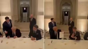 On cam: Donald Trump signs US-Iran peace deal MoU during dinner with Macron at G7 in Versailles, says ‘this was not easy’