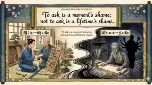 Japanese proverb of the day: “To ask is a moment’s shame; not to ask is…” – why swallowing your pride for one awkward question pays off for years | World News