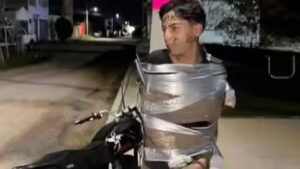 The dark knight of Jalisco: Mexico’s ‘Batman’ hunts motorcycle thieves, leaves them taped to lampposts