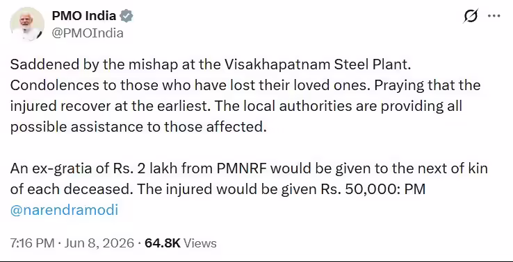 Visakhapatnam Steel Plant accident: 8 killed, several injured after hot liquid metal spills on workers | Visakhapatnam News