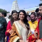 Samantha offers prayers at Tirupati along with her husband Raj Nidimoru and the ‘Maa Inti Bangaram’ team ahead of the film’s release | Tamil Movie News