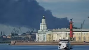 Drone barrage hits St Petersburg again