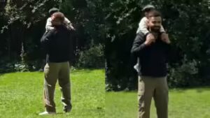 Virat Kohli spotted giving Akaay a piggyback ride during secret family outing: See pics | Off the field News