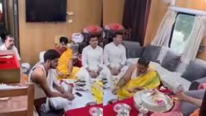 Watch: Puja inside moving train coach stuns social media, Railway steps in to clarify | Delhi News