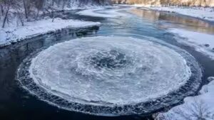Every winter, Canadian rivers produce giant spinning circles of ice. Scientists now know why | World News