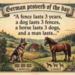 German proverb of the day: “A fence lasts 3 years, a dog lasts 3 fences, a horse lasts 3 dogs, and a man lasts…” – a timeless lesson on life’s seasons and the value of time | World News