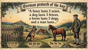 German proverb of the day: “A fence lasts 3 years, a dog lasts 3 fences, a horse lasts 3 dogs, and a man lasts…” – a timeless lesson on life’s seasons and the value of time | World News