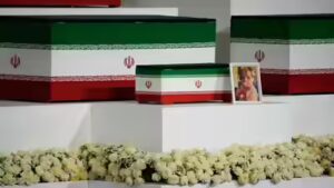 Tiny coffin beside Ali Khamenei’s: 14-month-old granddaughter honoured at Iran Supreme Leader’s funeral