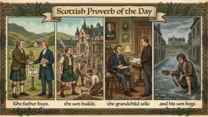 Scottish proverb of the day: “The father buys, the son builds, the grandchild sells and his son begs” – an enduring lesson on preserving success across generations | World News
