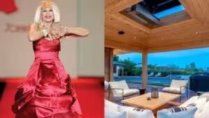Betsey Johnson built her career on bold colour, but her $7.5 million Hidden Hills estate offers quiet interiors, mountain views and a four-stall barn |