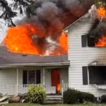 ‘A Fitting Farewell’: An Illinois family gave its old farmhouse one final purpose; about 100 firefighters trained inside before it burned
