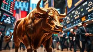 US stock market today: Wall Street near new record high as earnings drive rally; crude prices slip
